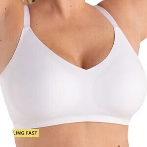 EUC Shapermint Essentials Smoothing Comfort Wireless Bra Size 2XL White